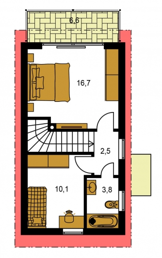 Grundriss des Obergeschosses - TREND 261